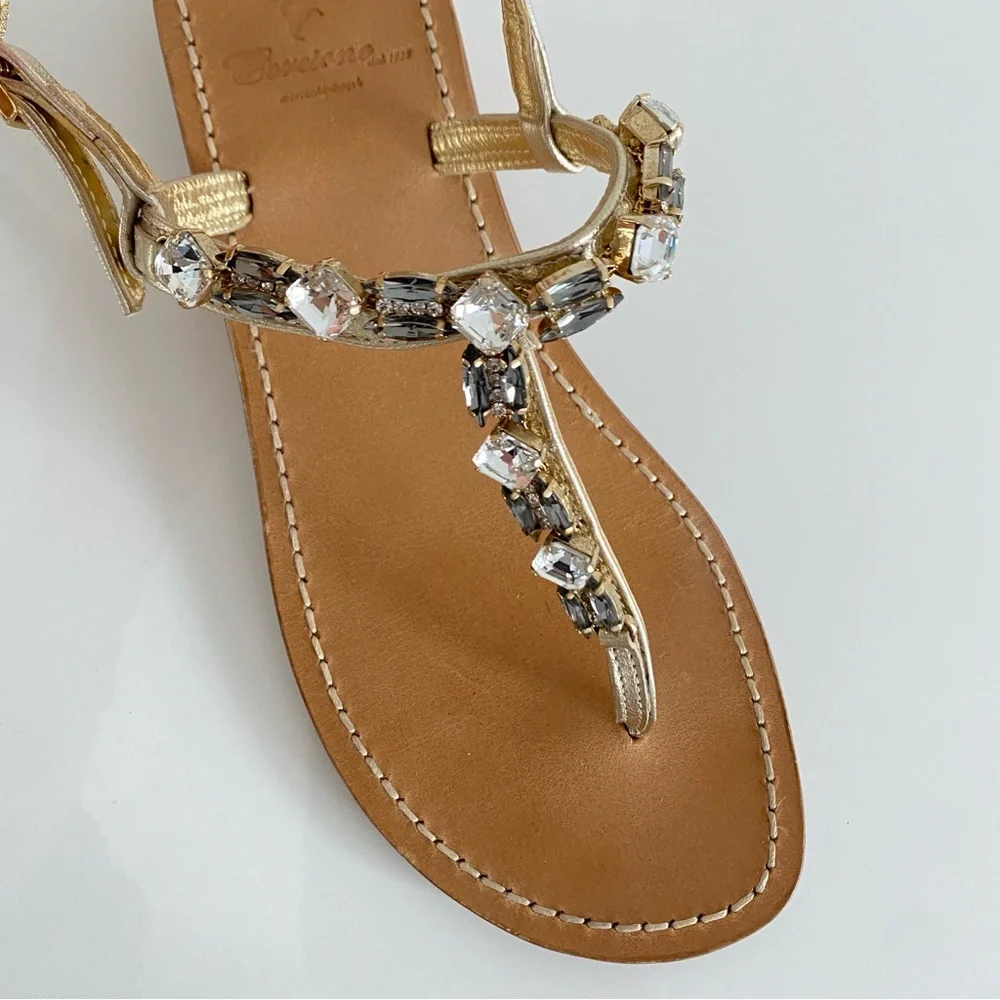 Corcione Swaroski Crystal Thong Sandal